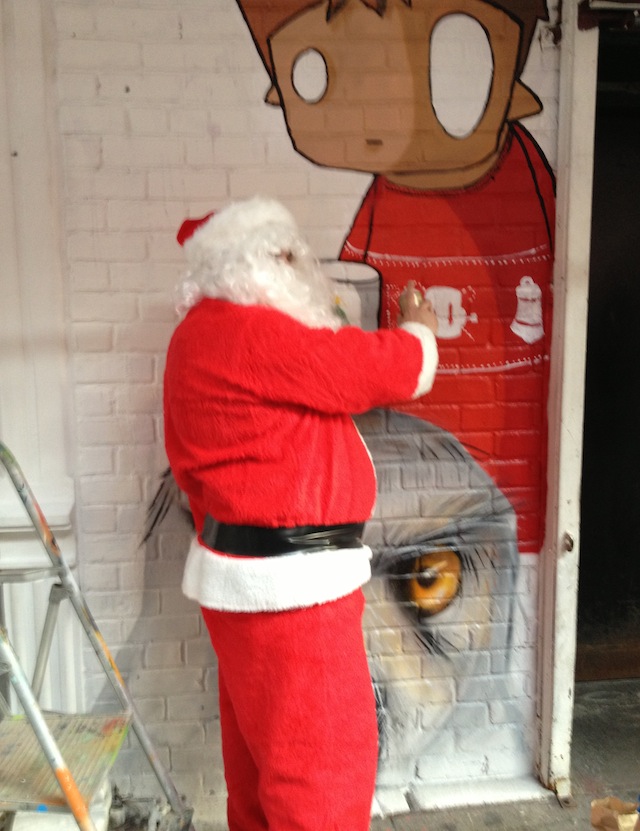 Even Santa stopped by to help out