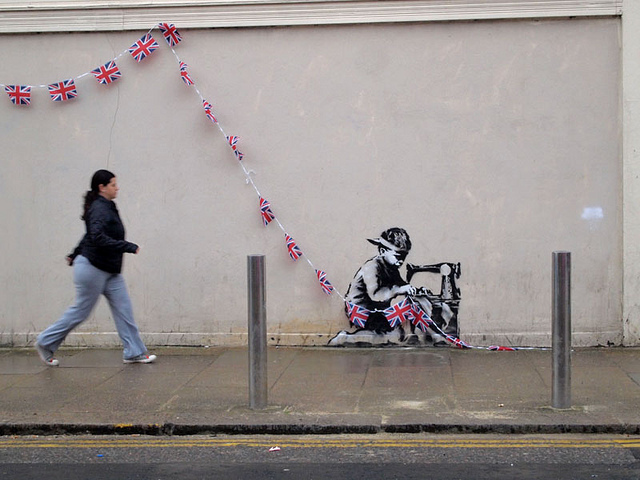 The piece in question. Photo courtesy of Banksy.