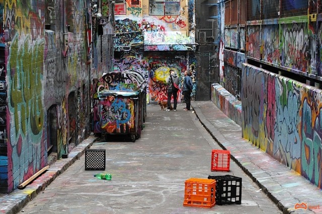 The Lane just before it was painted - Photo by David Russell