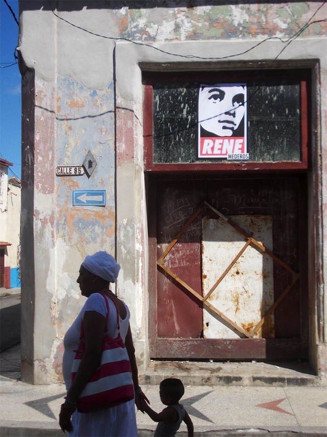 Poster Boy and Bamn in Cuba. Photo by Poster Boy.