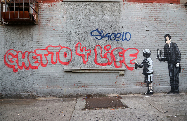Banksy in the South Bronx. Photo by carnagenyc.