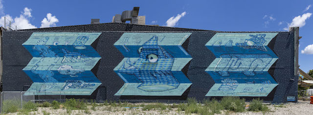 "Blue Prints" by BMD in Christchurch, New Zealand. Photo courtesy of BMD.
