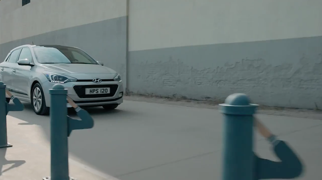 Screenshot from the Hyundai ad